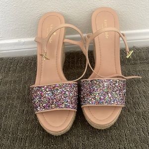 Kate spade glitter wedge